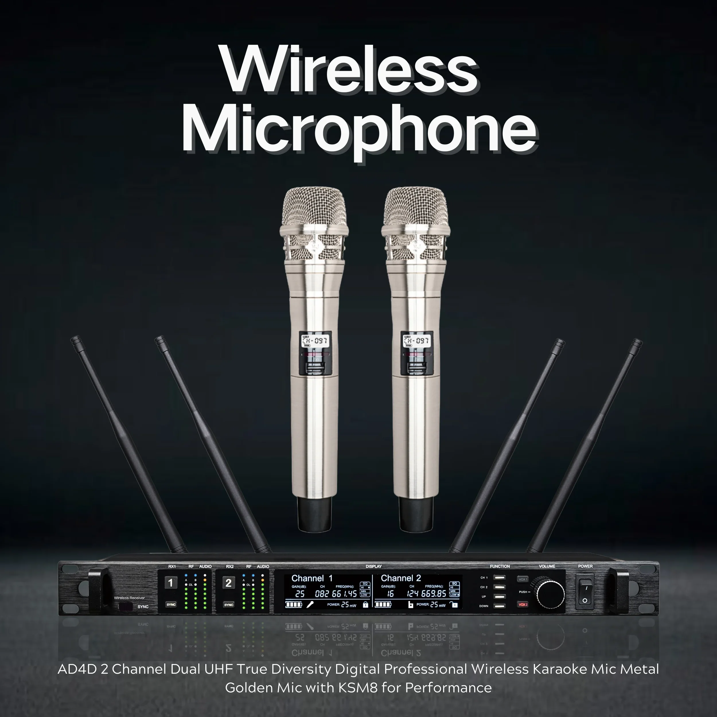 Wireless Lavalier Microphone Dual Receiver - Лучший портативный беспроводной микрофонный приемник EIF