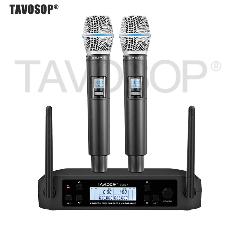 Uhf Wireless Microphone System Dual Channel - Профессиональная беспроводная микрофонная система TAVOSOP GL-B87