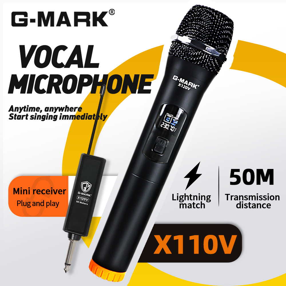 Rechargeable Wireless Mic Lithium Battery - Микрофон G-MARK X110V, беспроводной микрофон для