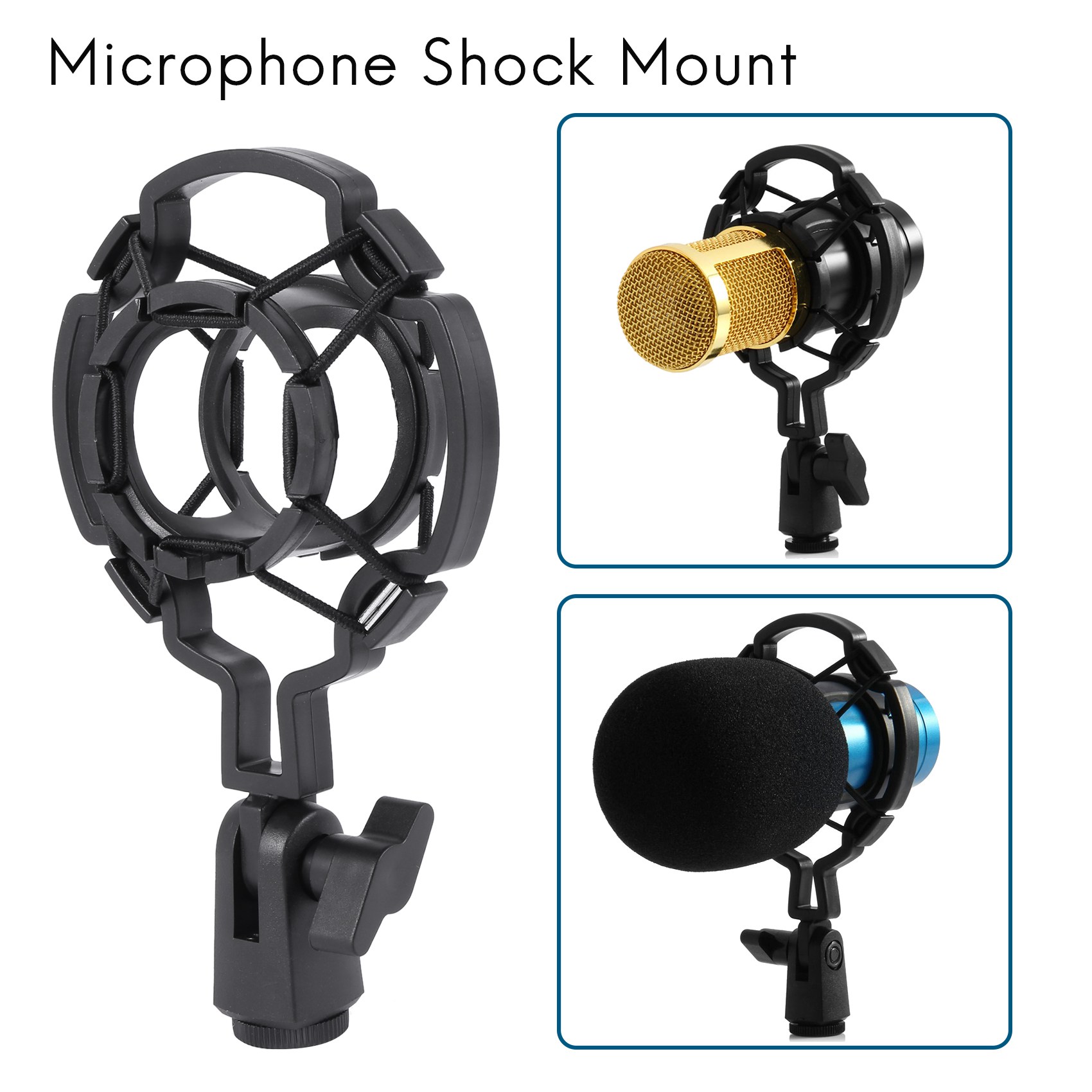 Microphone Shock Mount Universal - Универсальный профессиональный держатель-амортизатор для конденсаторного микрофона,