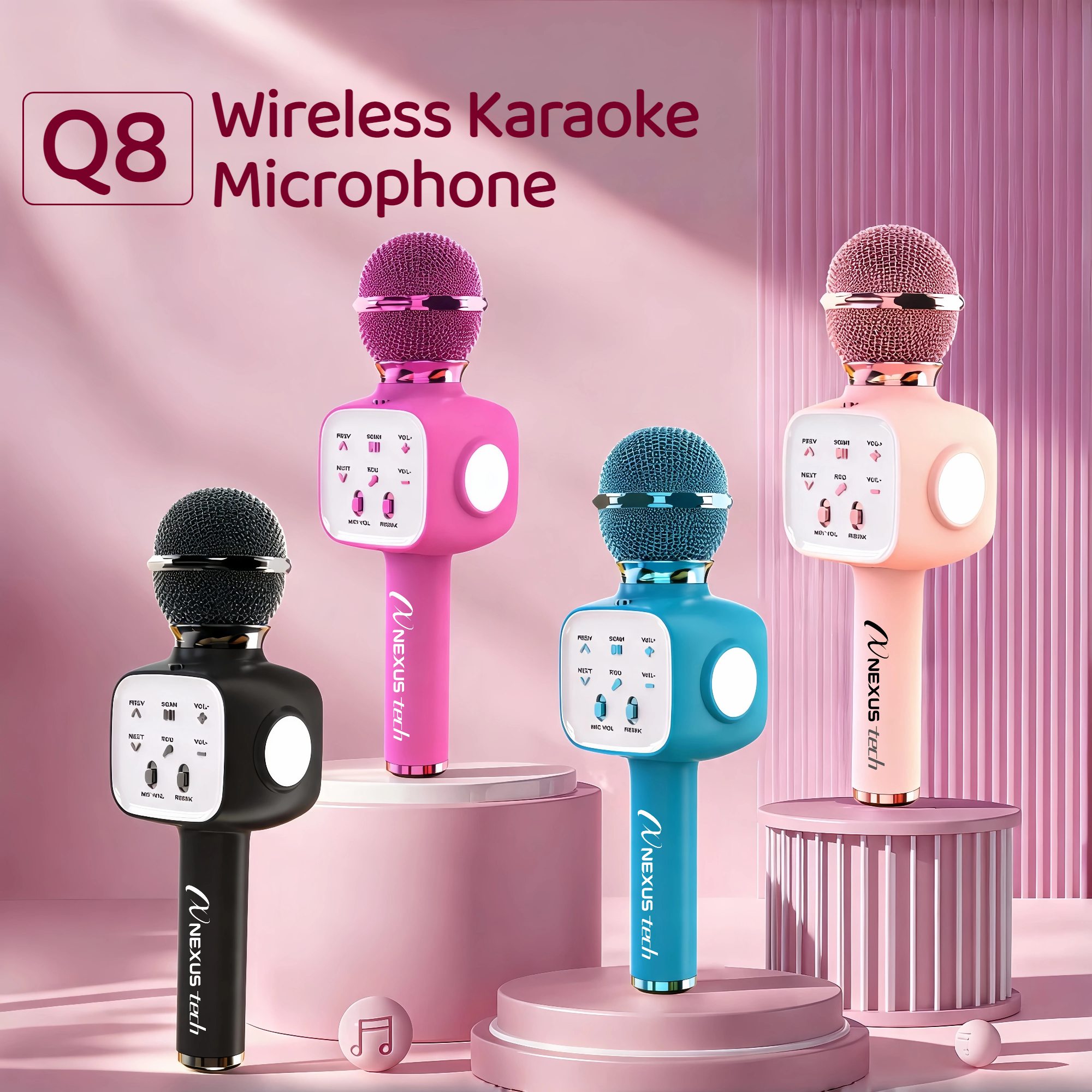 Bluetooth Karaoke Microphone Handheld - Премиальный беспроводной караоке-аппарат для Хэллоуина с