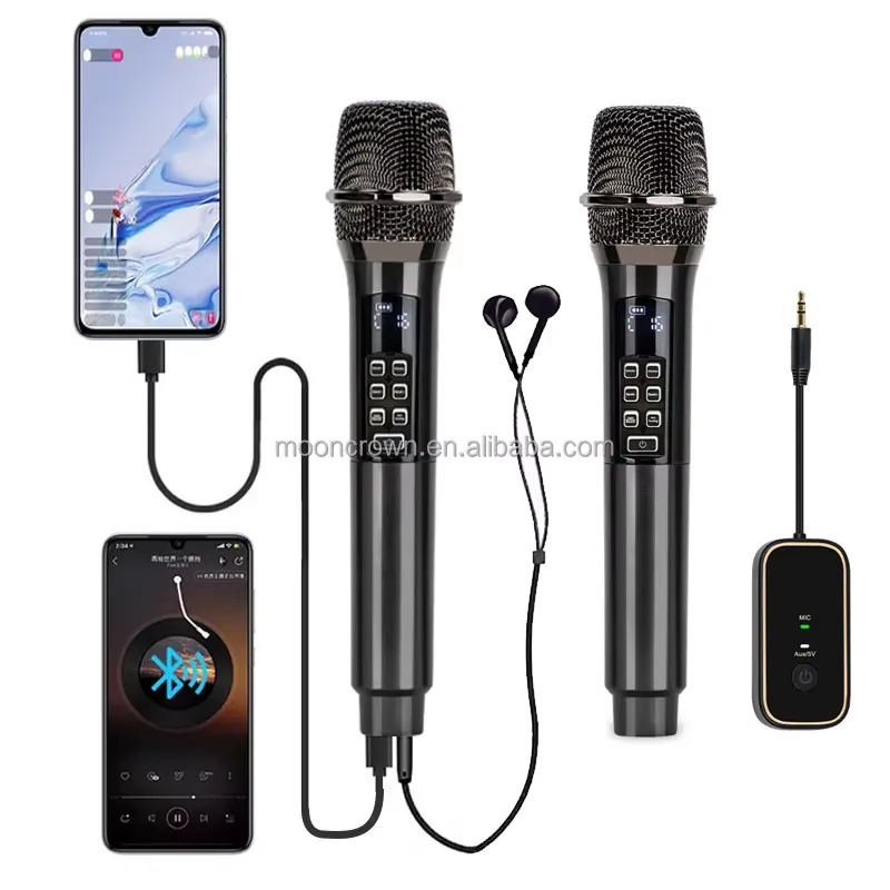 Bluetooth Karaoke Microphone Handheld - Беспроводной динамический караоке-микрофон BOLRZO с функцией