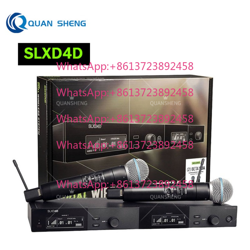 Uhf Wireless Microphone System Dual Channel - SLXD4D SLXD4 SLX24D UHF беспроводная система