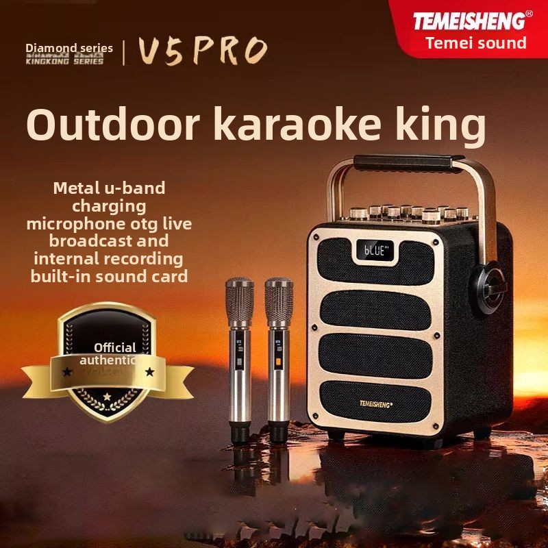 Pa Sound System Battery Portable Outdoor - Портативная Bluetooth-колонка TEMEISHENG V5Pro, уличная акустическая