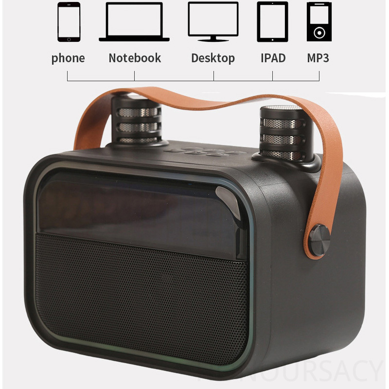 Karaoke Machine Portable With 2 Mic - НОВЫЙ Bluetooth-динамик для караоке, мини-портативная машина
