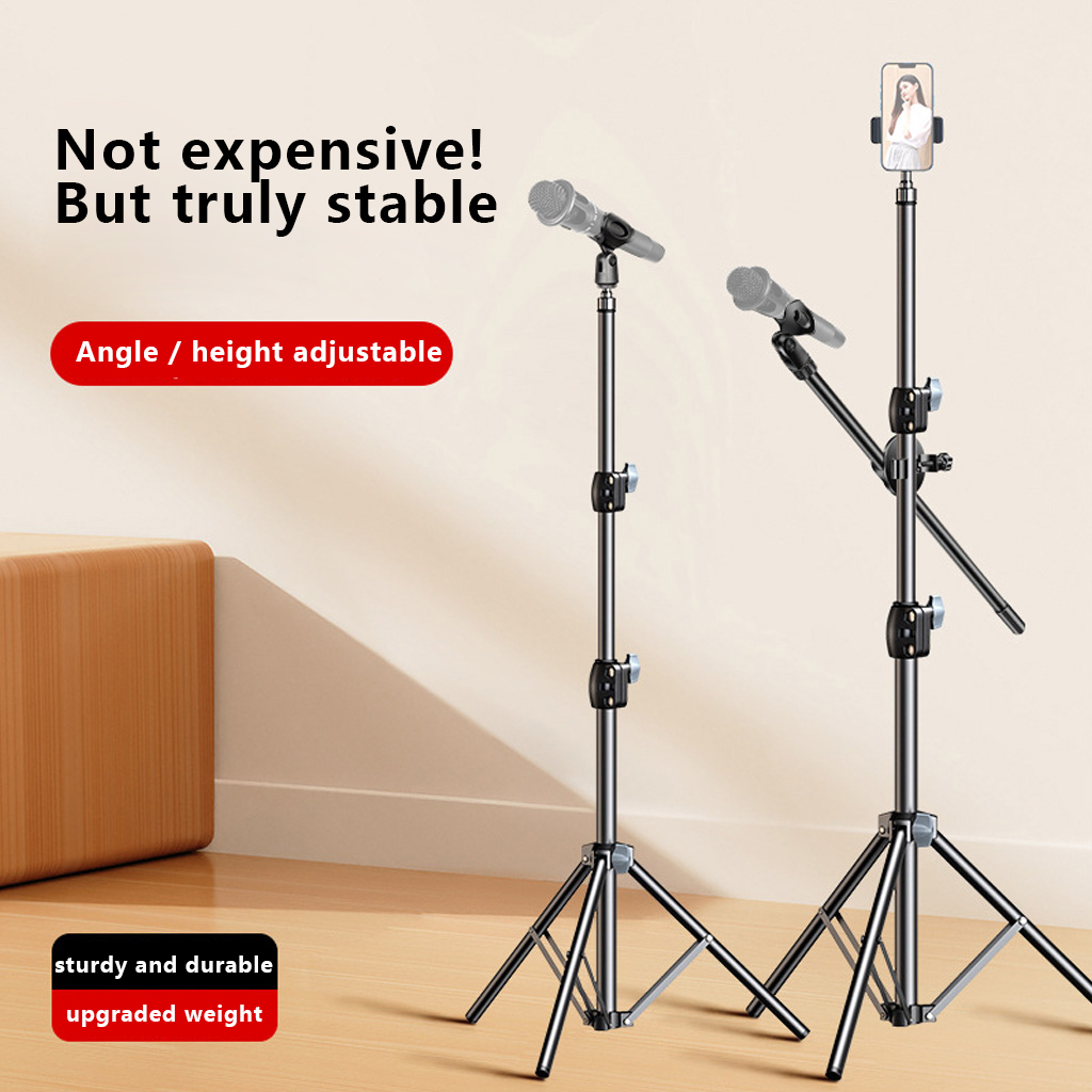 Microphone Stand Boom Arm Floor - 1,7-метровая регулируемая напольная стойка для микрофона