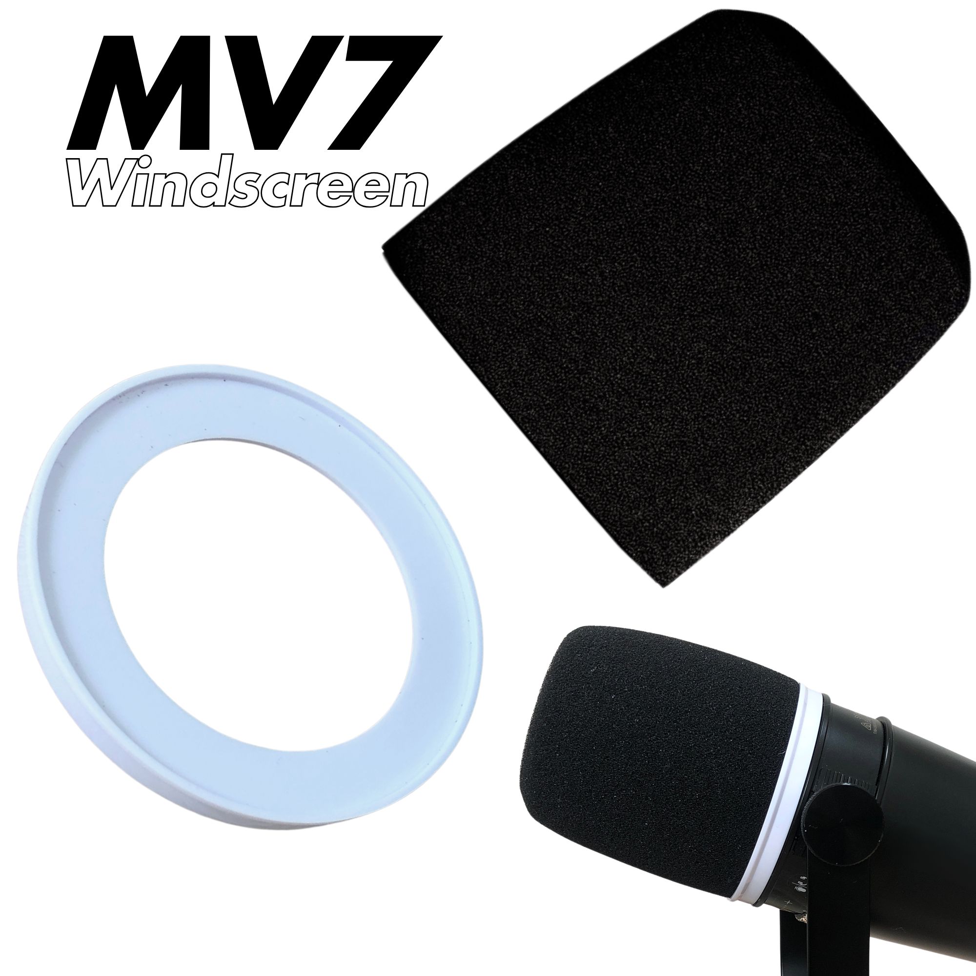 Microphone Pop Filter Foam Windscreen - Пенопластовые чехлы для микрофонов с фиксирующим