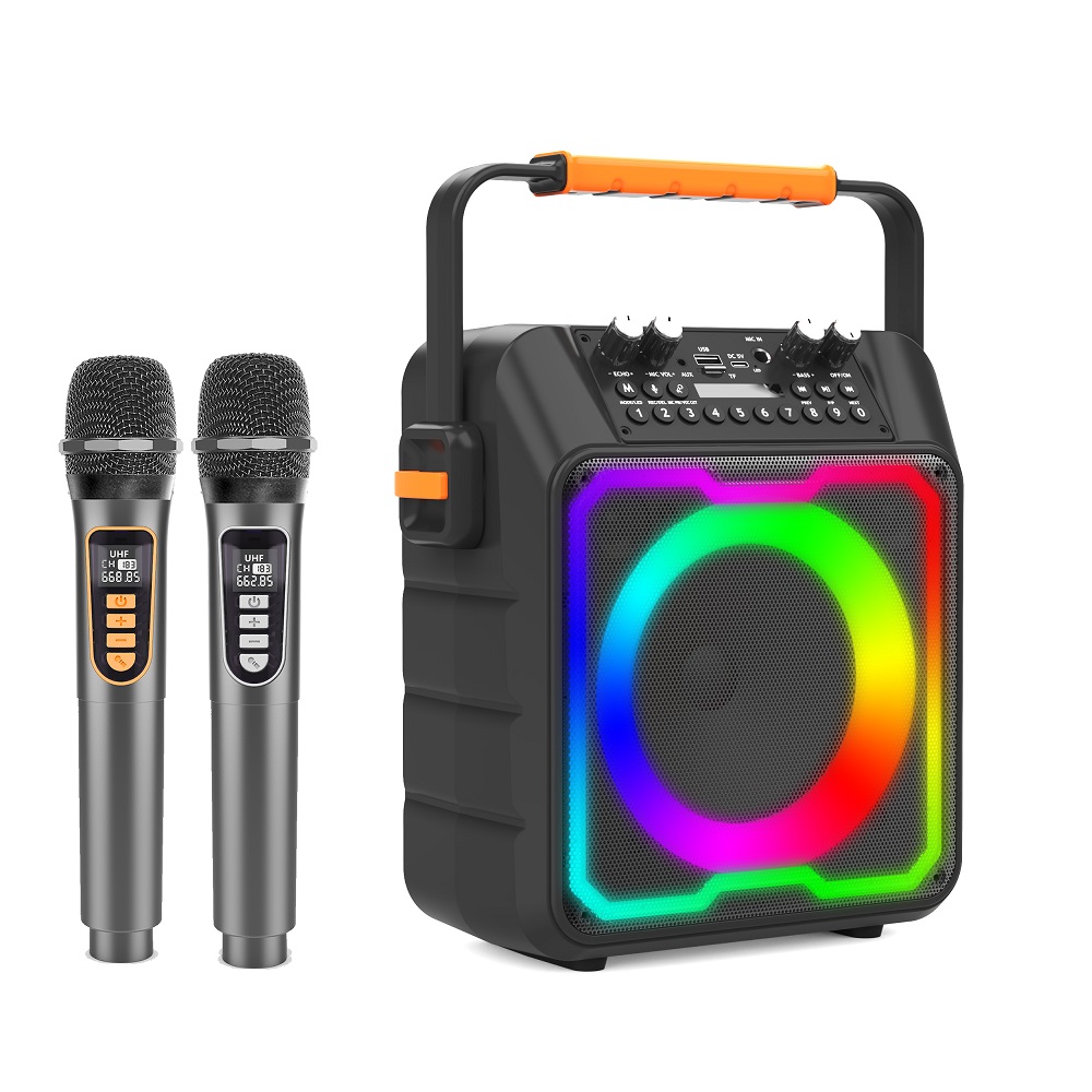 Karaoke Machine Portable With 2 Mic - Лидер продаж, новый динамик для караоке