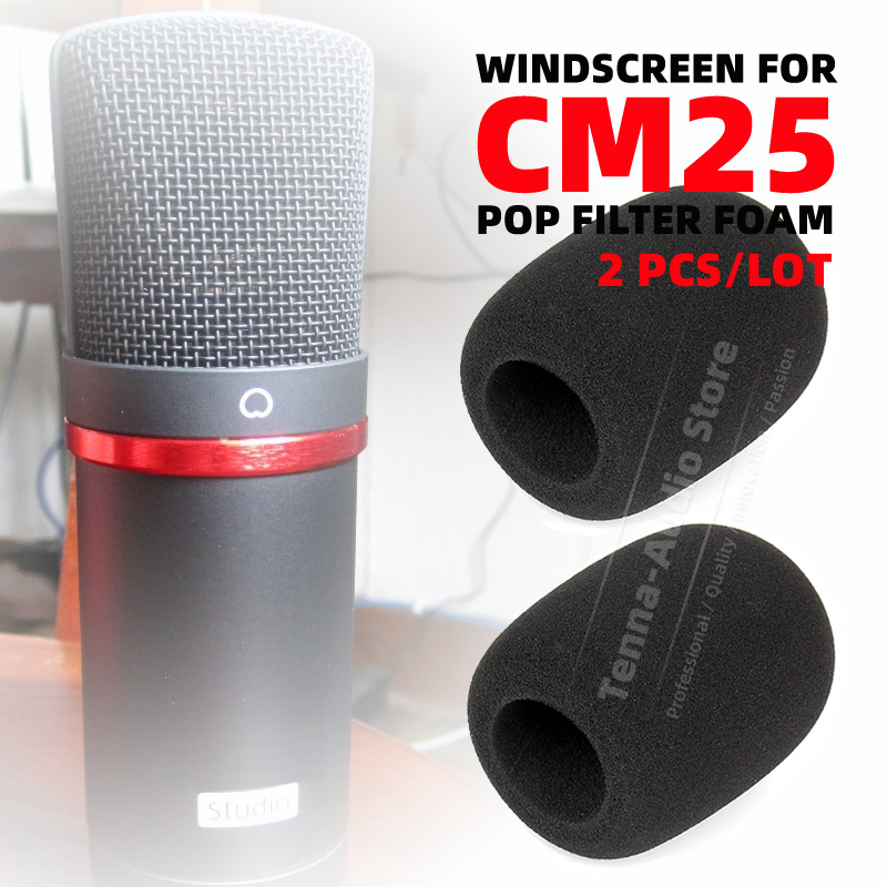 Microphone Pop Filter Foam Windscreen - 2 шт. для Scarlett CM25 см