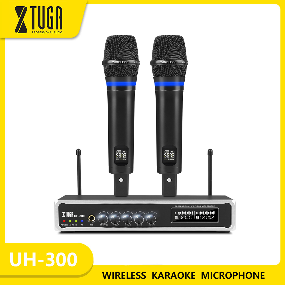 Bluetooth Karaoke Microphone Handheld - XTUGA UH300 UHF Профессиональный беспроводной цельнометаллический