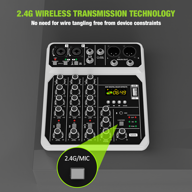 4-канальный аудиомикшерный пул – обзор и цена Karaoke Amplifier Mixer Bluetooth