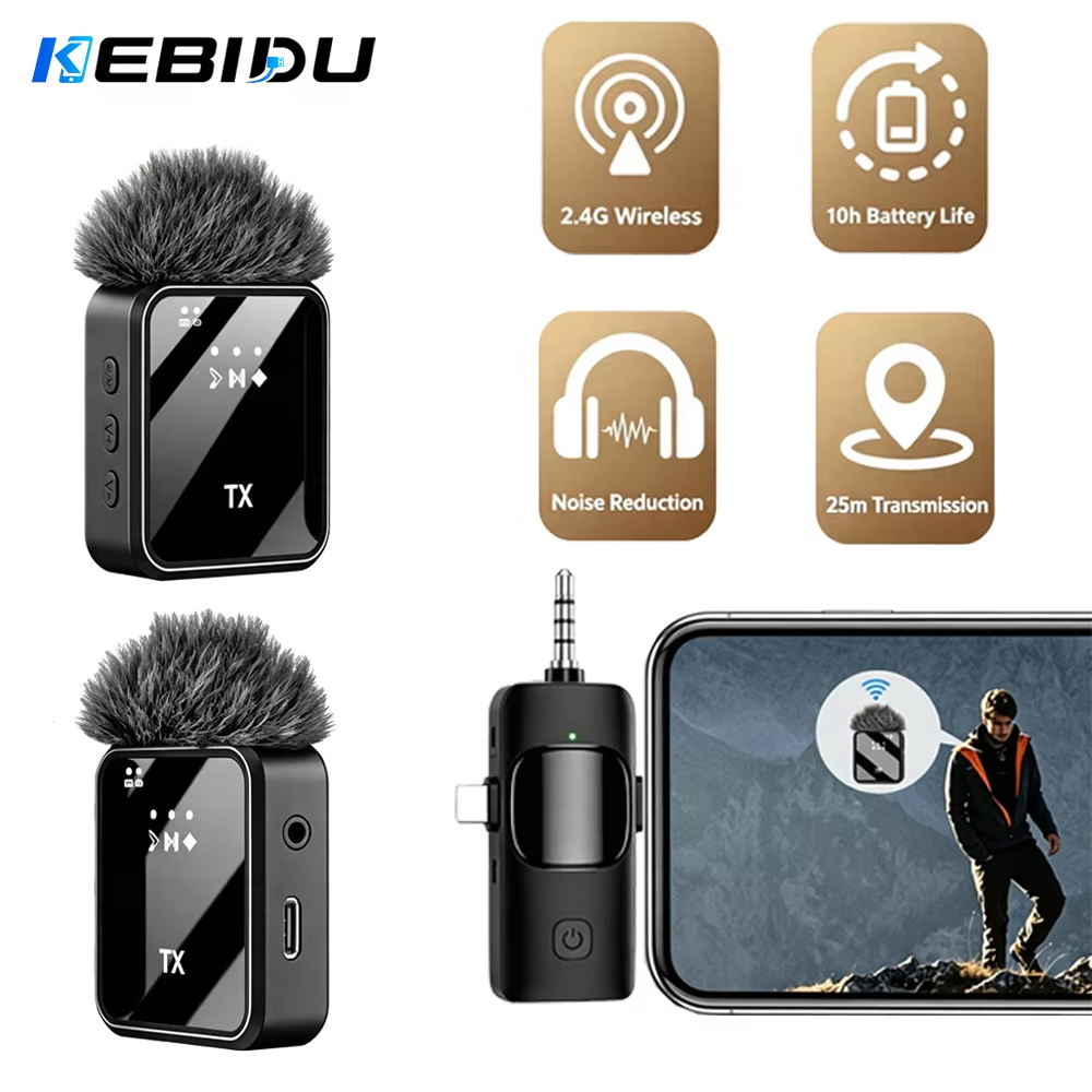 KEBIDU – беспроводной петличны – обзор и цена Wireless Lavalier Microphone Dual Receiver