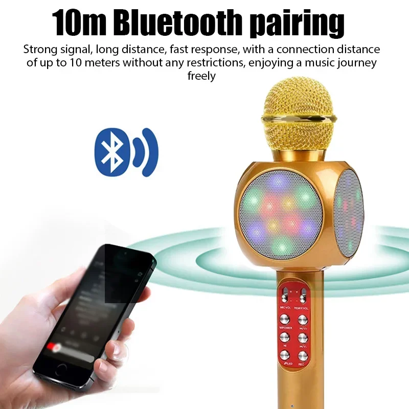 WS1816 Беспроводной детский ми – обзор и цена Bluetooth Karaoke Microphone Handheld
