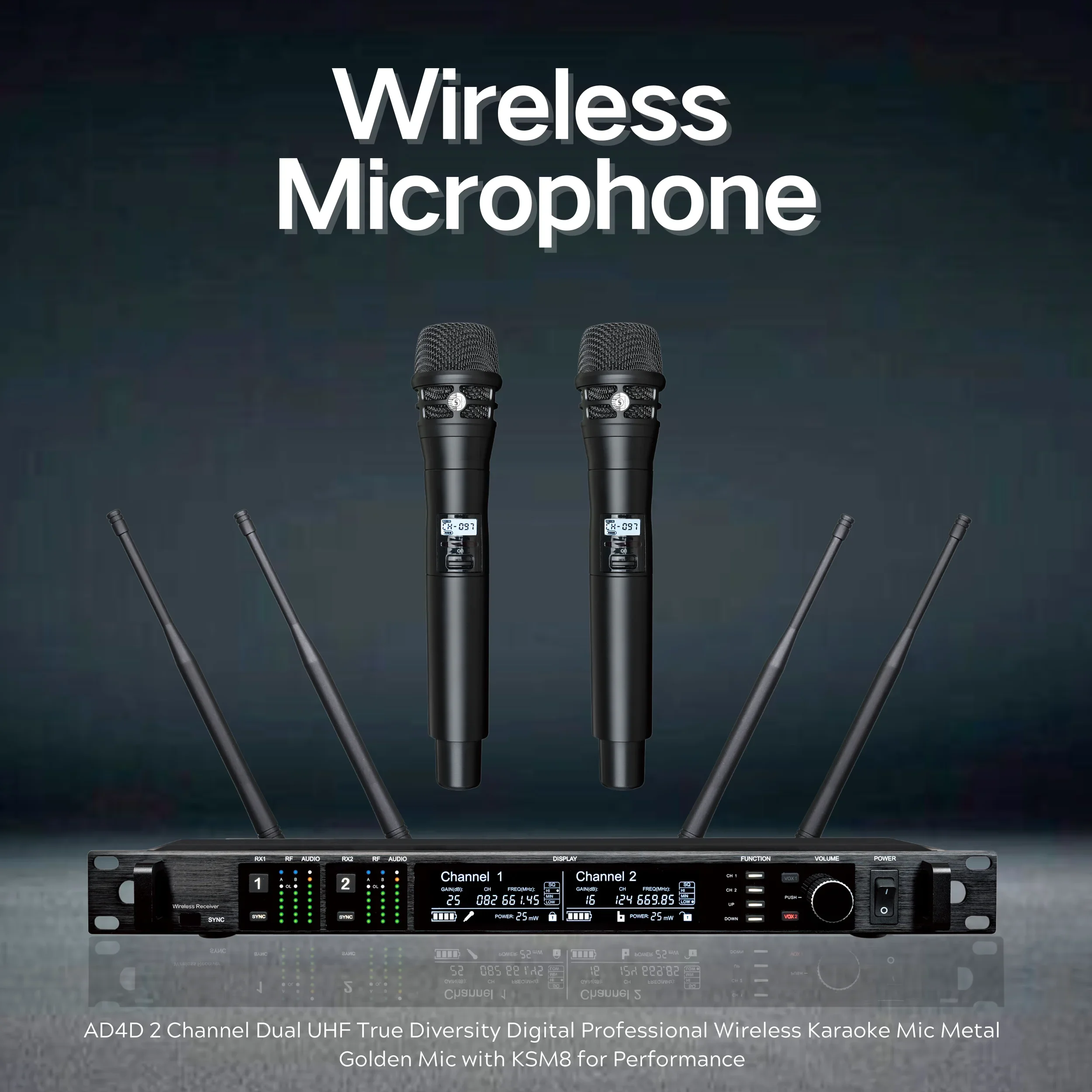 Лучший портативный беспроводно – обзор и цена Wireless Lavalier Microphone Dual Receiver