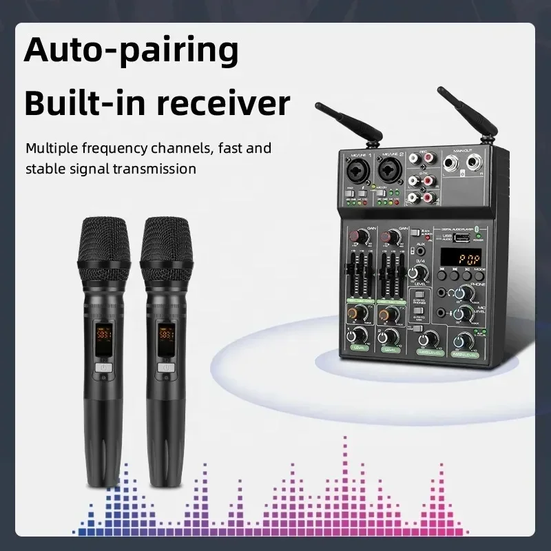 4-канальный аудиомикшер-консол – обзор и цена Bluetooth Karaoke Microphone Handheld