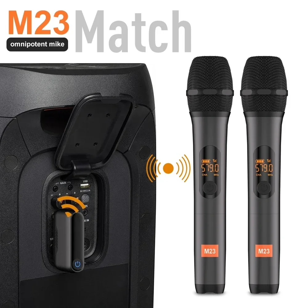 Беспроводной микрофон UHF M23, – обзор и цена Rechargeable Wireless Mic Lithium Battery