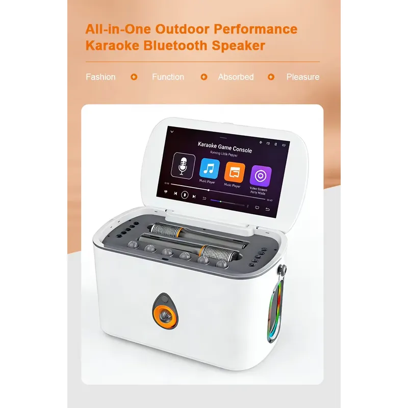 Портативная Bluetooth-колонка  – обзор и цена Karaoke Machine Portable With 2 Mic