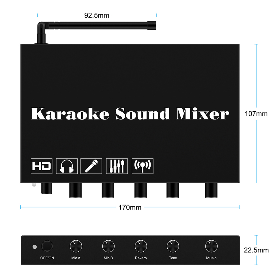 HDMI караоке-плеер, микшер, до – обзор и цена Karaoke Amplifier Mixer Bluetooth