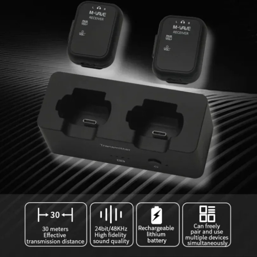 Беспроводная система мониторин – обзор и цена Wireless Lavalier Microphone Dual Receiver