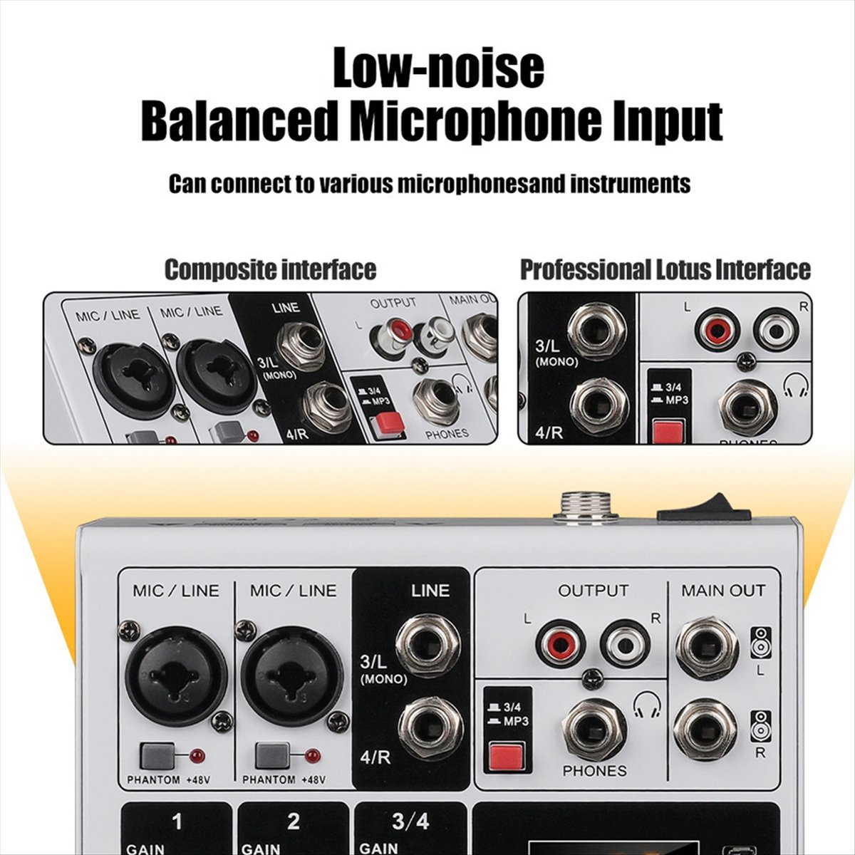 Портативный аудиомикшер DTC5 с – обзор и цена Karaoke Amplifier Mixer Bluetooth
