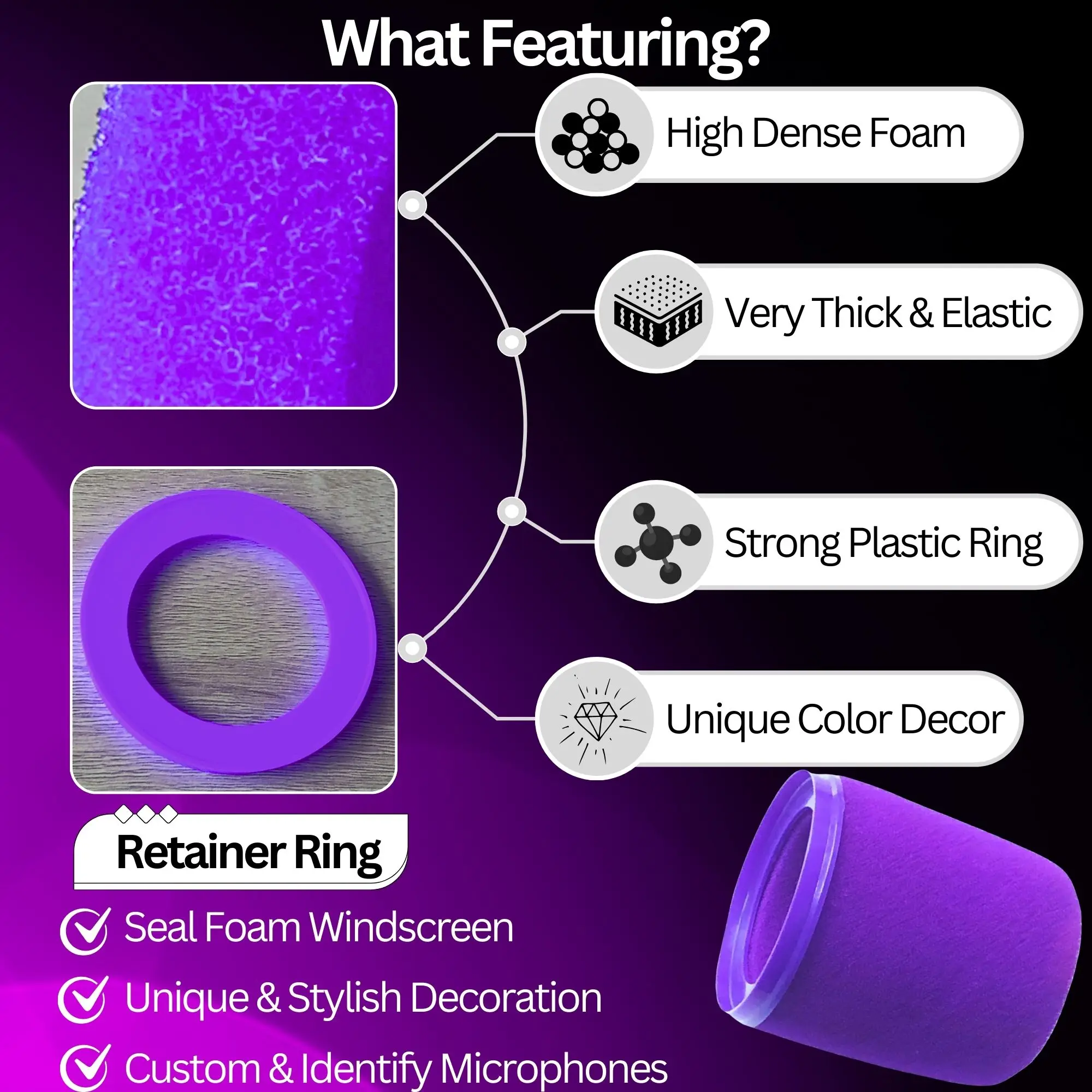 Поролоновая ветрозащита MV7 дл – обзор и цена Microphone Pop Filter Foam Windscreen