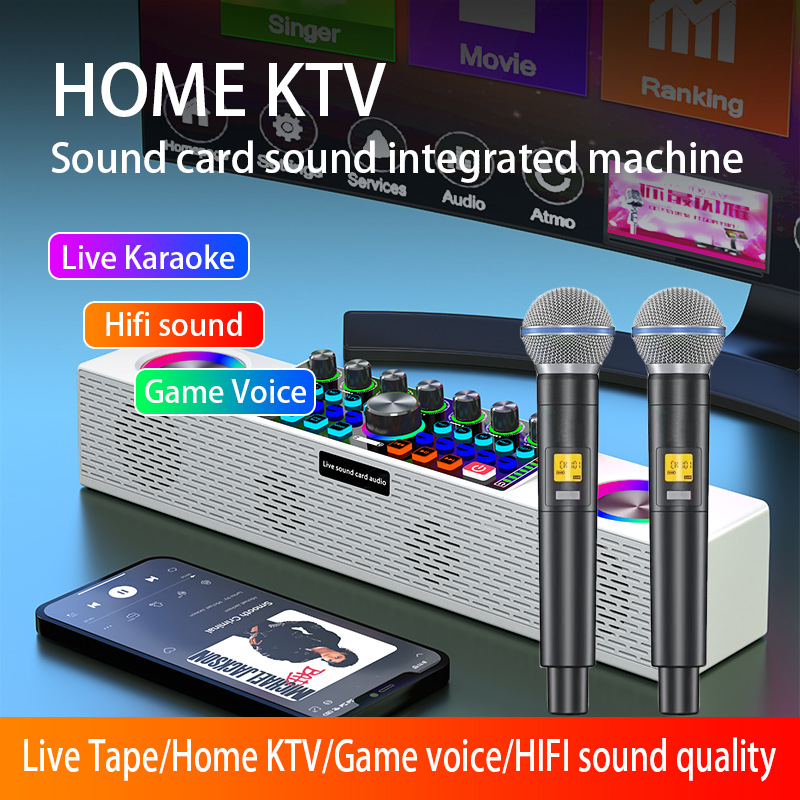 Звуковая карта SY8 для прямой  – обзор и цена Karaoke Machine Portable With 2 Mic