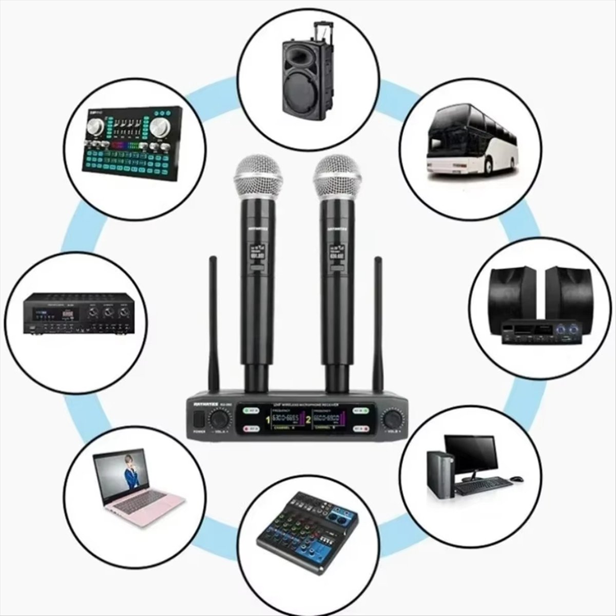 T1584C-Двухканальная профессио – обзор и цена Uhf Wireless Microphone System Dual Channel