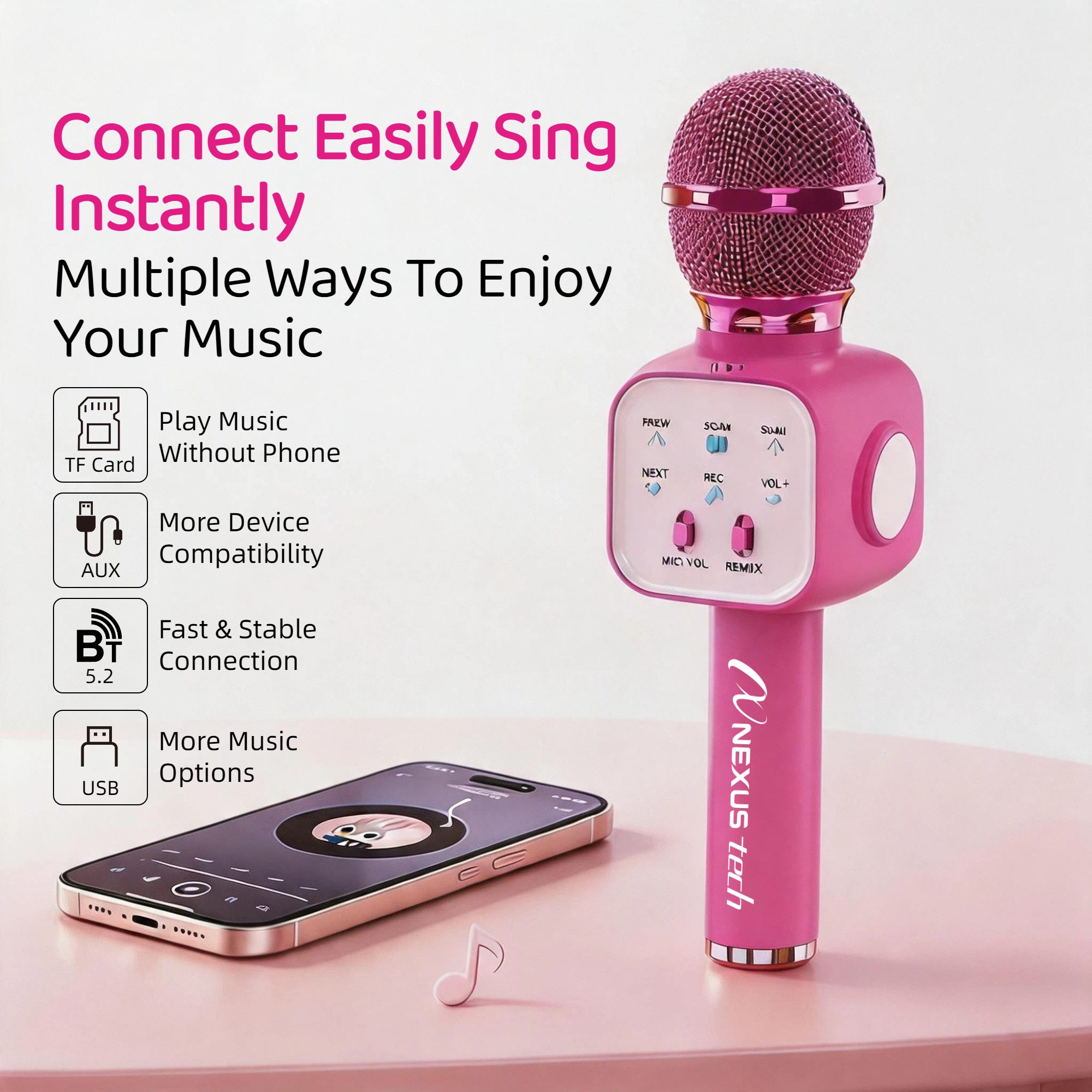Премиальный беспроводной карао – обзор и цена Bluetooth Karaoke Microphone Handheld