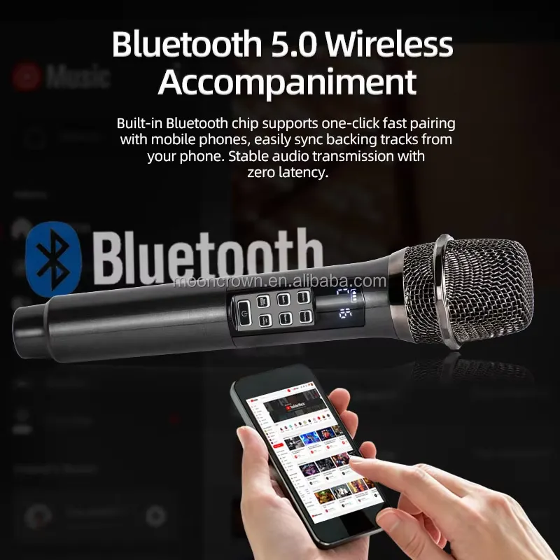 Беспроводной динамический кара – обзор и цена Bluetooth Karaoke Microphone Handheld
