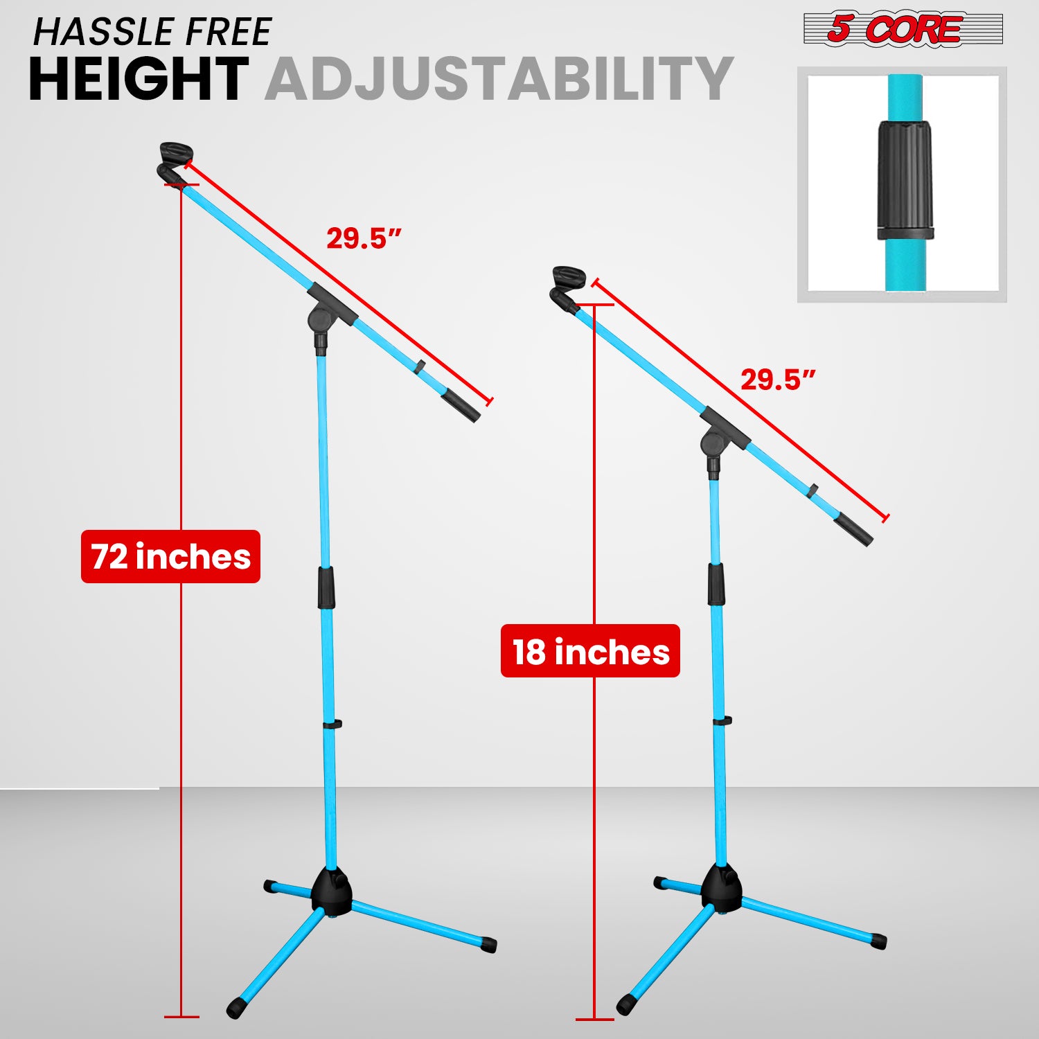5-секционная регулируемая напо – обзор и цена Microphone Stand Boom Arm Floor