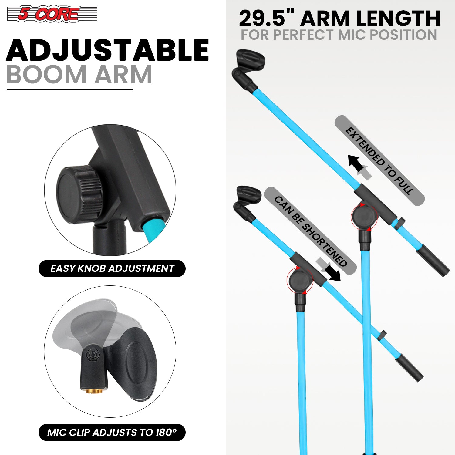 5-секционная регулируемая напо – обзор и цена Microphone Stand Boom Arm Floor