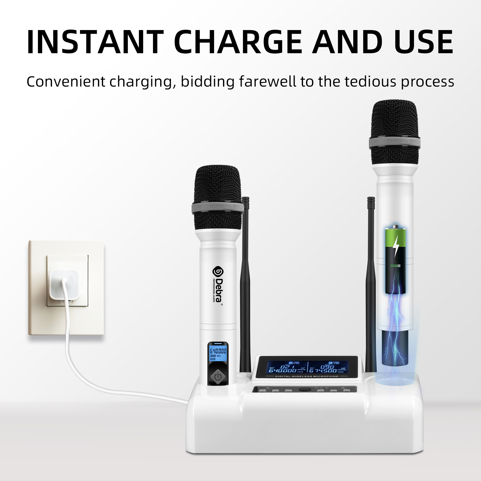 Debra New WM2W – беспроводной  – обзор и цена Rechargeable Wireless Mic Lithium Battery