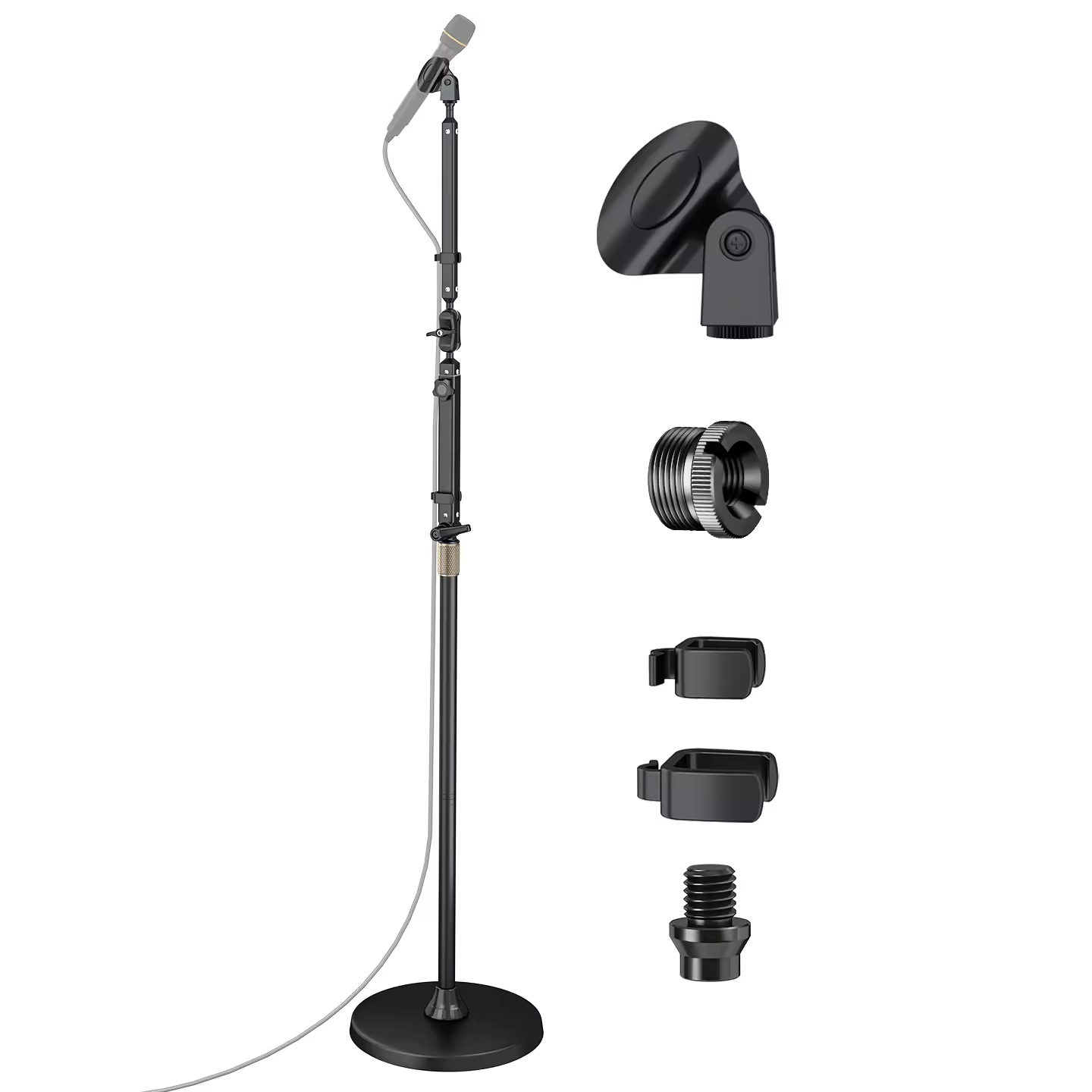 Телескопическая металлическая  – обзор и цена Microphone Stand Boom Arm Floor
