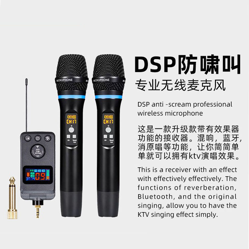 Универсальный микрофон с DSP,  – обзор и цена Bluetooth Karaoke Microphone Handheld