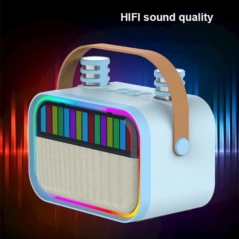 НОВЫЙ Bluetooth-динамик для ка – обзор и цена Karaoke Machine Portable With 2 Mic