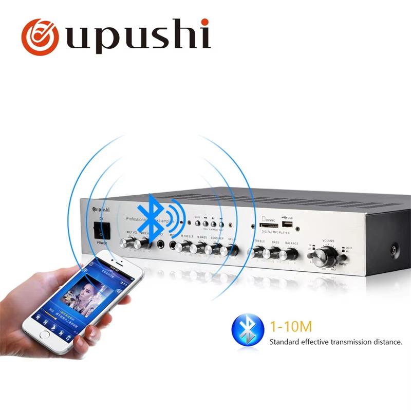 Oupushi 5-канальный усилитель  – обзор и цена Karaoke Amplifier Mixer Bluetooth