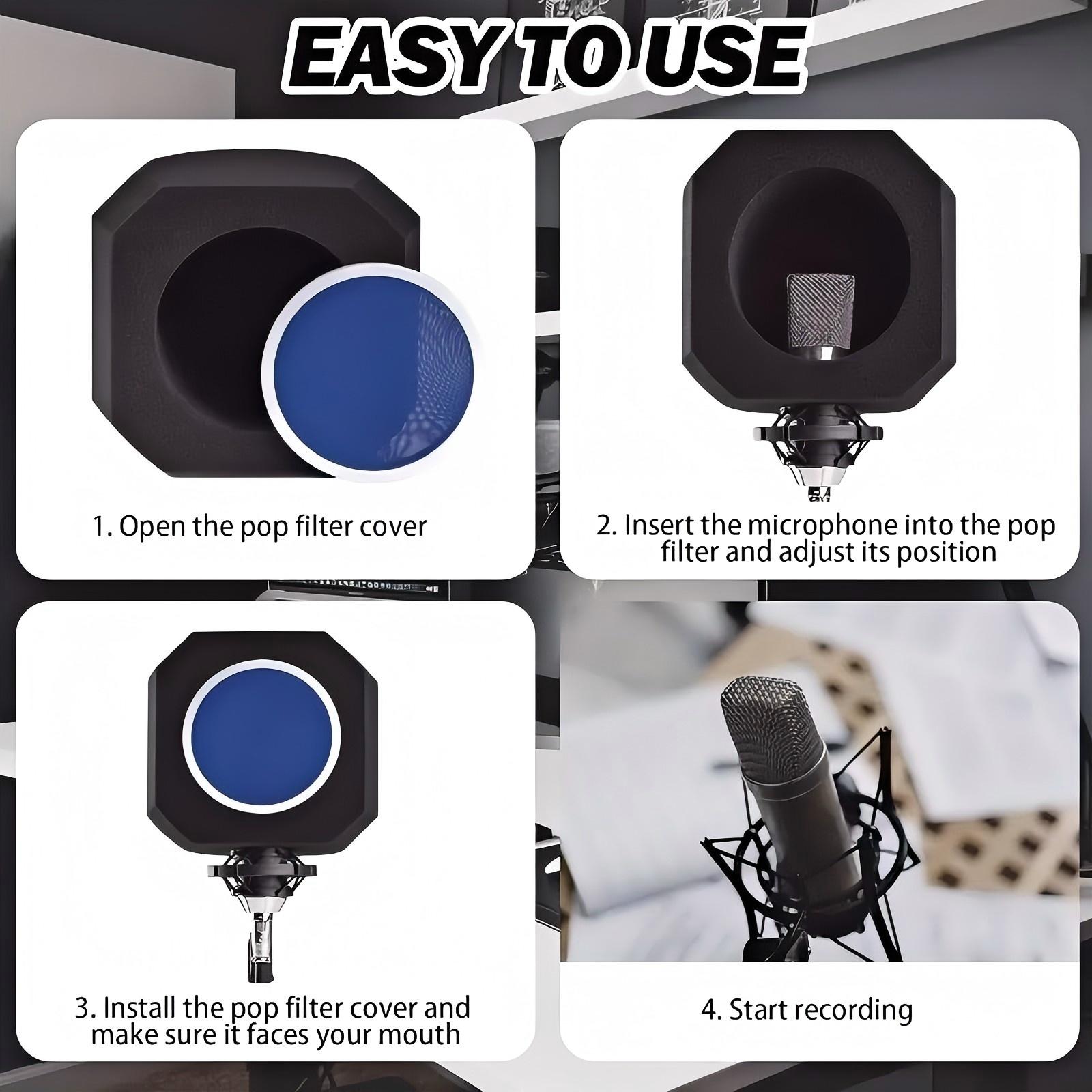 Портативный микрофонный экран  – обзор и цена Microphone Pop Filter Foam Windscreen