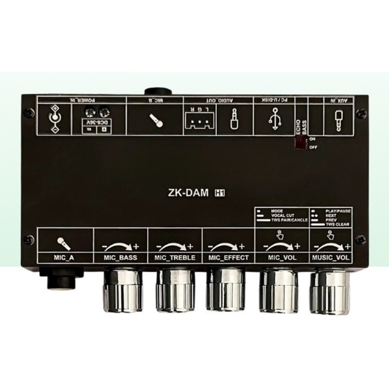 Плата аудиопредусилителя DAM H – обзор и цена Karaoke Amplifier Mixer Bluetooth