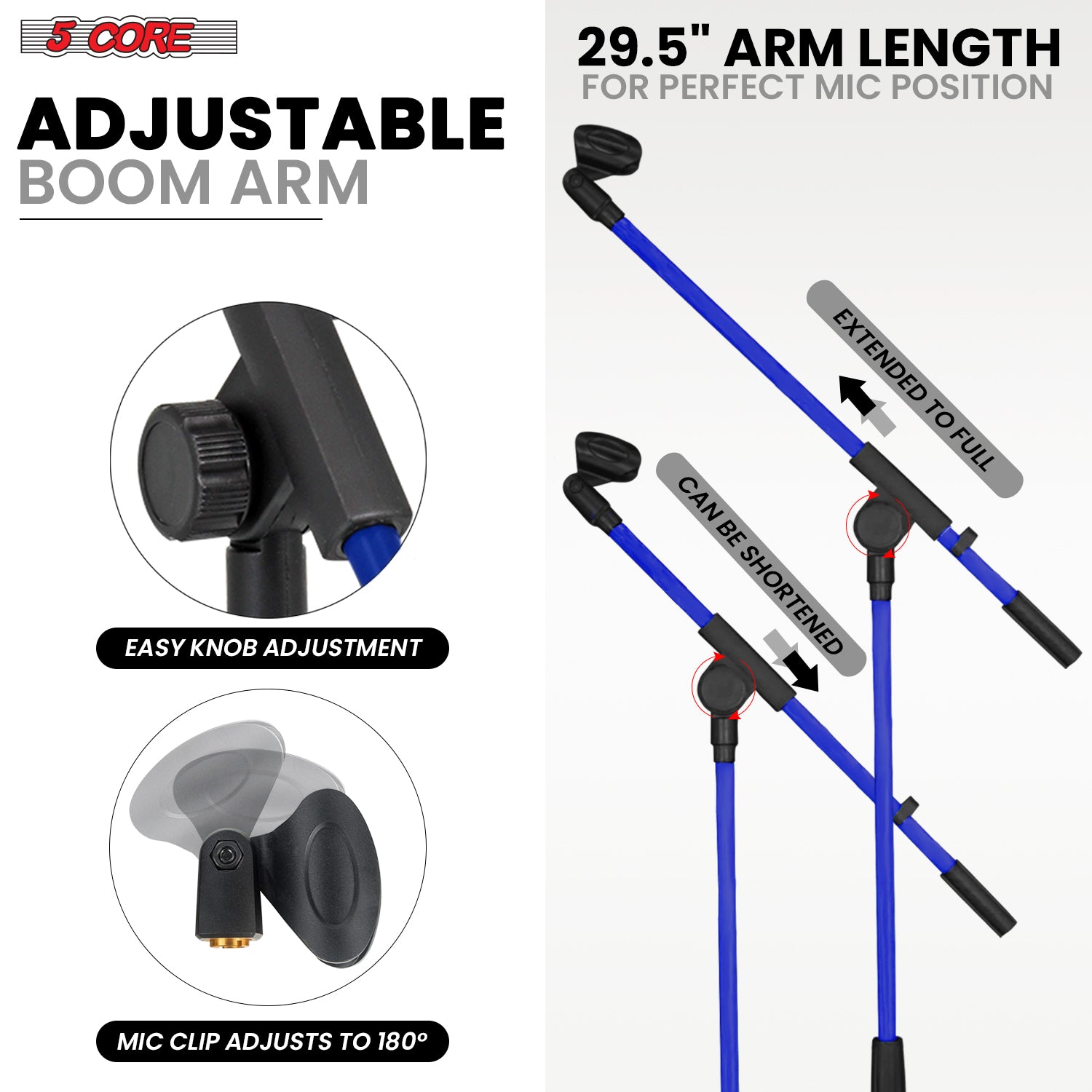 5-секционная регулируемая напо – обзор и цена Microphone Stand Boom Arm Floor