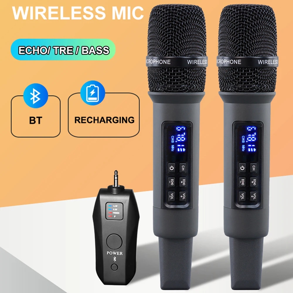 Беспроводной UHF-микрофон для  – обзор и цена Bluetooth Karaoke Microphone Handheld