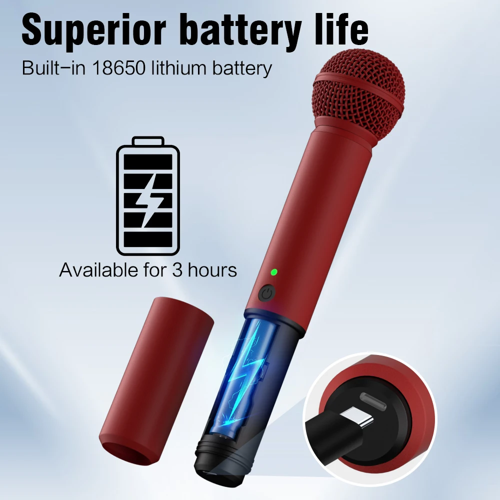 Беспроводной караоке-микрофон  – обзор и цена Rechargeable Wireless Mic Lithium Battery