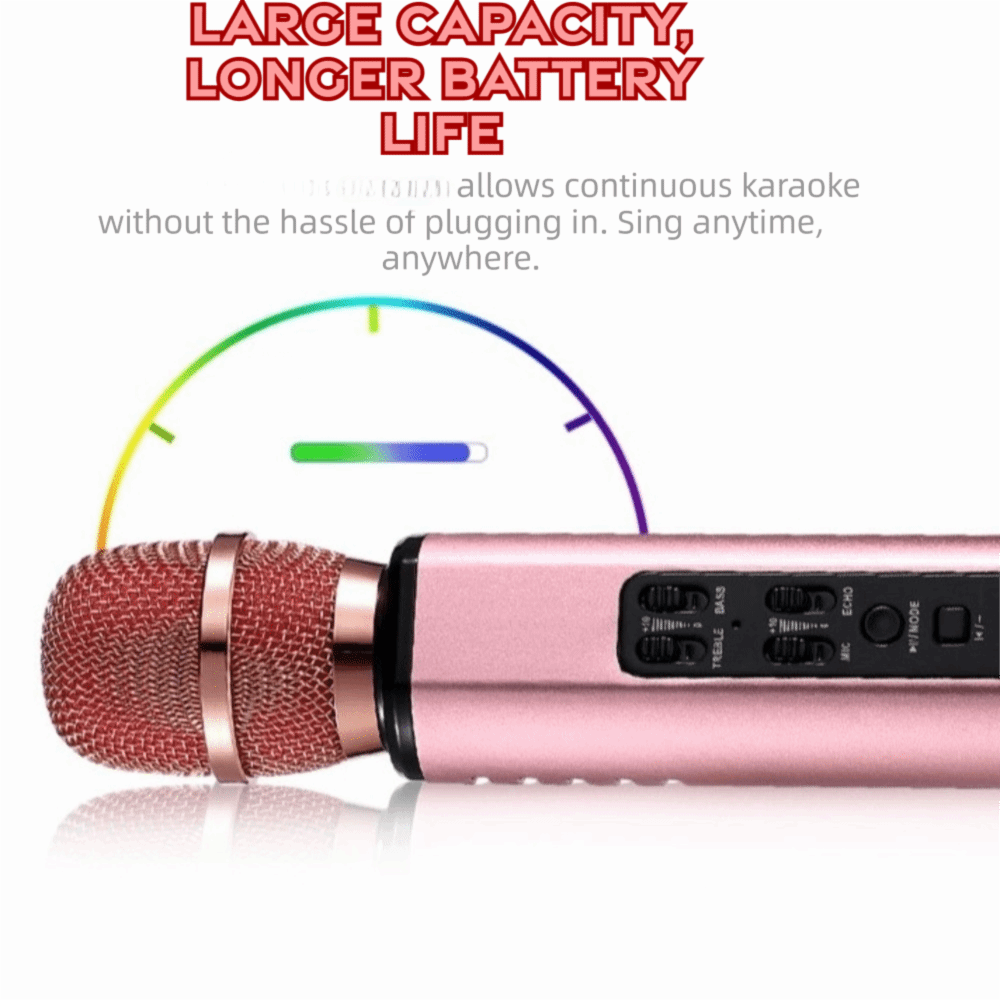 Портативный караоке-микрофон,  – обзор и цена Bluetooth Karaoke Microphone Handheld