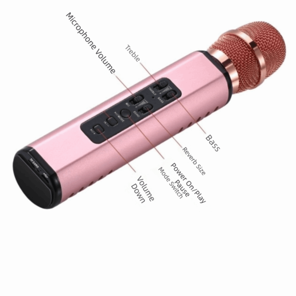 Портативный караоке-микрофон,  – обзор и цена Bluetooth Karaoke Microphone Handheld