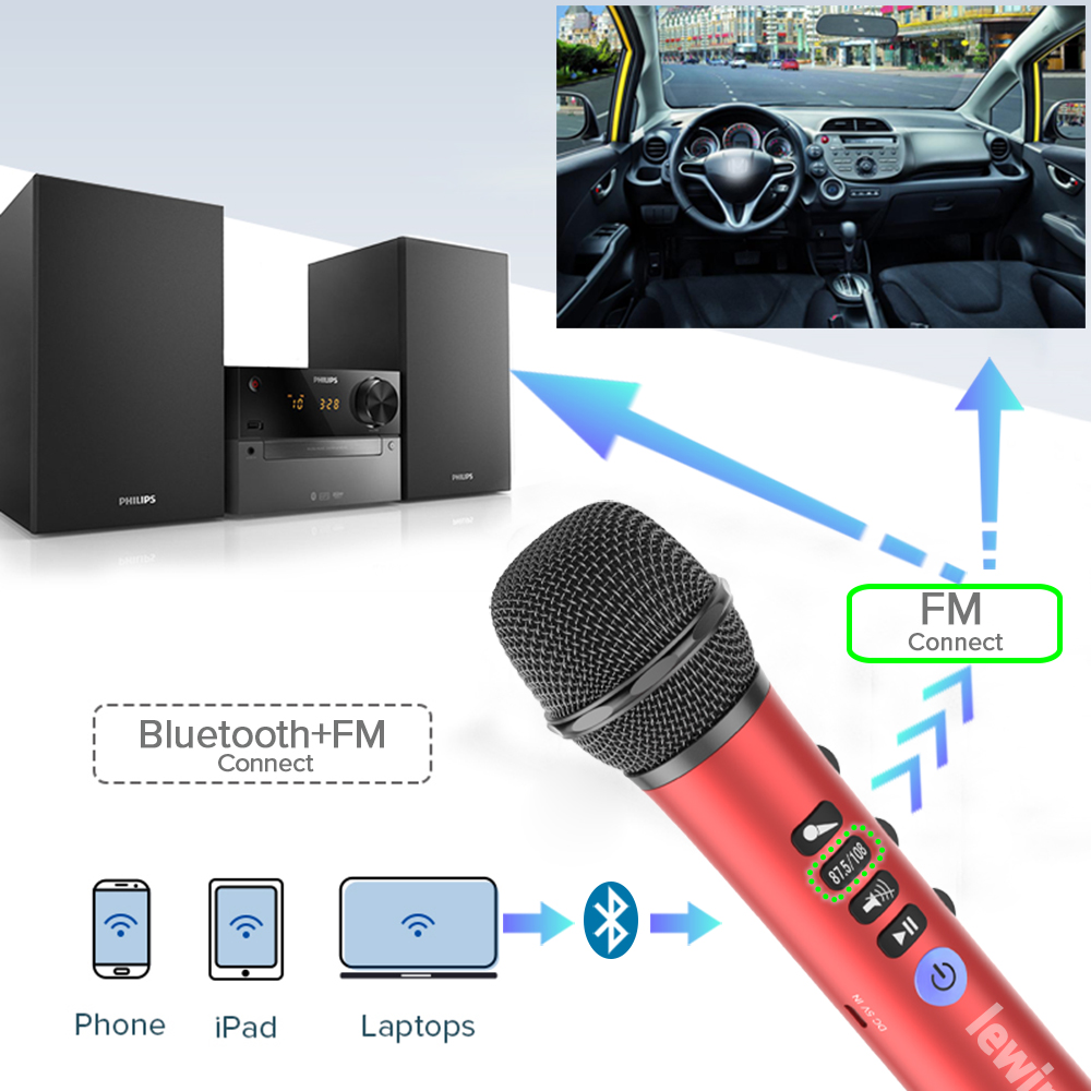 Беспроводной микрофон Lewinner – обзор и цена Bluetooth Karaoke Microphone Handheld