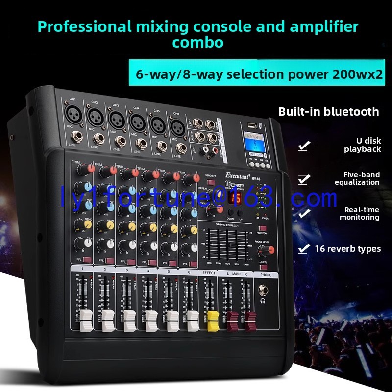 Микшер с усилителем мощности U – обзор и цена Karaoke Amplifier Mixer Bluetooth