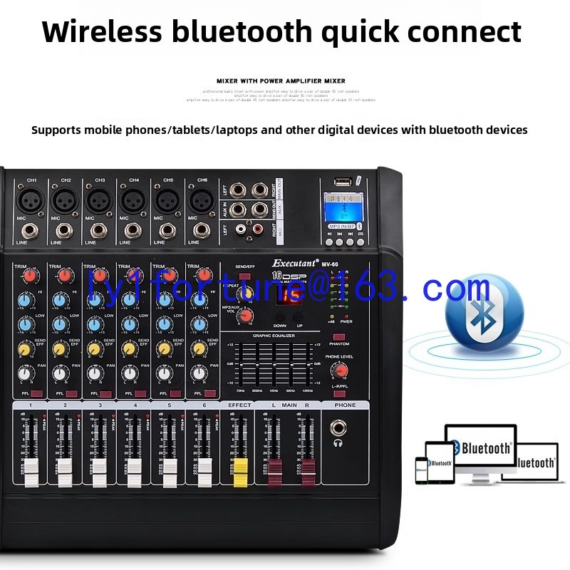 Микшер с усилителем мощности U – обзор и цена Karaoke Amplifier Mixer Bluetooth