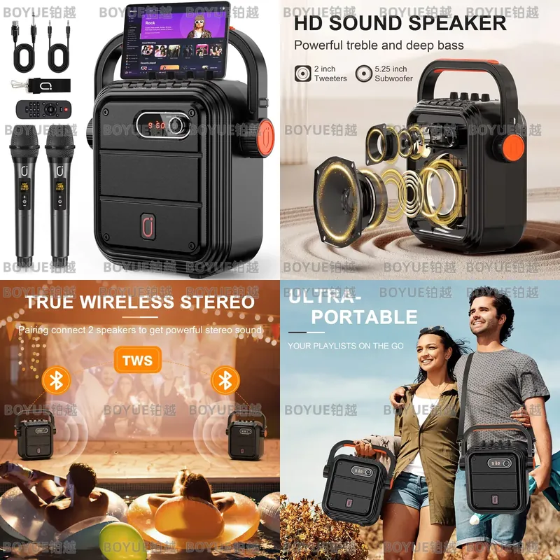 Портативная караоке-система с  – обзор и цена Karaoke Machine Portable With 2 Mic